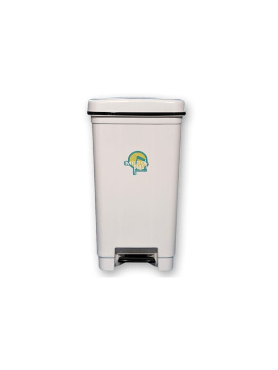 Miltoplast Waste Bin No 316 Plastic With Pedal White-Black 40lt
