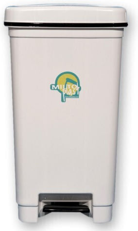 Miltoplast Waste Bin No 316 Plastic With Pedal White-Black 40lt