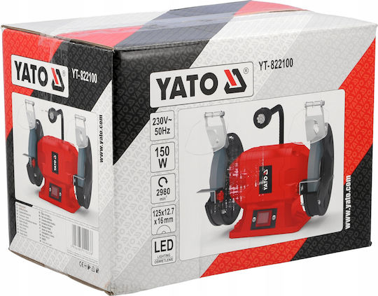Yato Δίδυμος Τροχός YT-822100 με Ισχύ 150 Watt