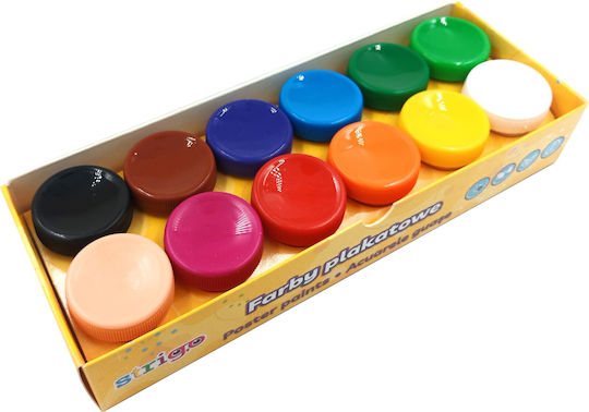 Acrylic Watercolours Brush Strigo 12 Pieces