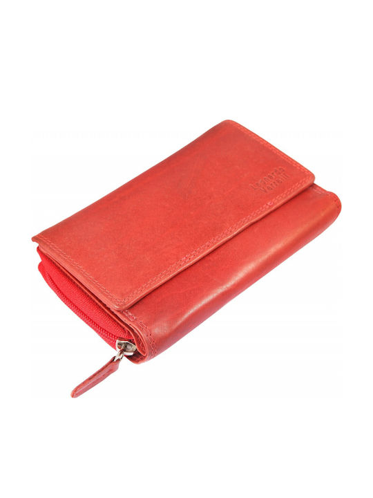 Leather Women's Wallet Classic with RFID Red