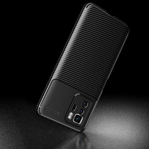 Carbon Back Cover Σιλικόνης Μαύρο (Poco X3 GT)