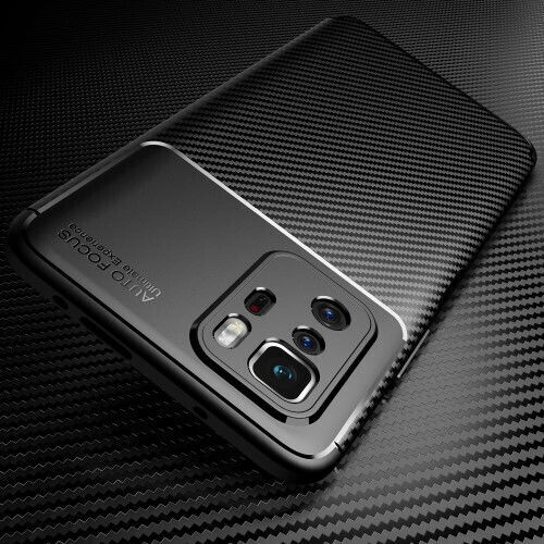 Carbon Back Cover Σιλικόνης Μαύρο (Poco X3 GT)