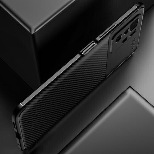 Carbon Back Cover Σιλικόνης Μαύρο (Poco X3 GT)