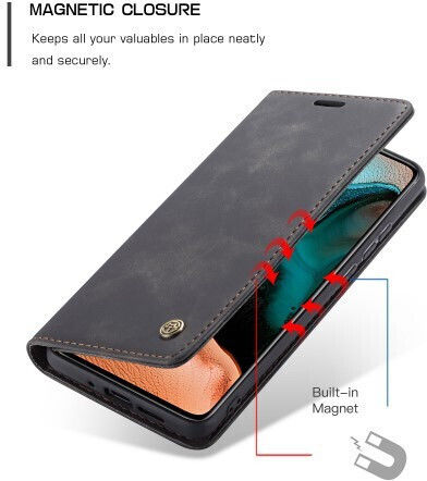 Caseme Wallet Synthetic Leather Black (Poco F2 Pro)