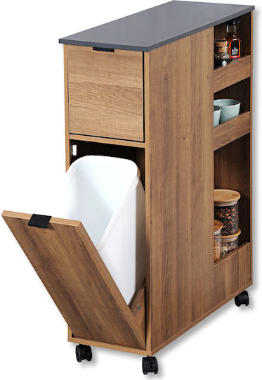 Kesper Τρόλεϊ Κουζίνας Ξύλινο 4 Θέσεων Καφέ 60x25x86cm