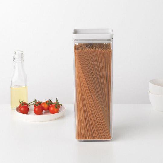 Brabantia Βάζο Γενικής Χρήσης με Καπάκι Πλαστικό Λευκό 2500ml