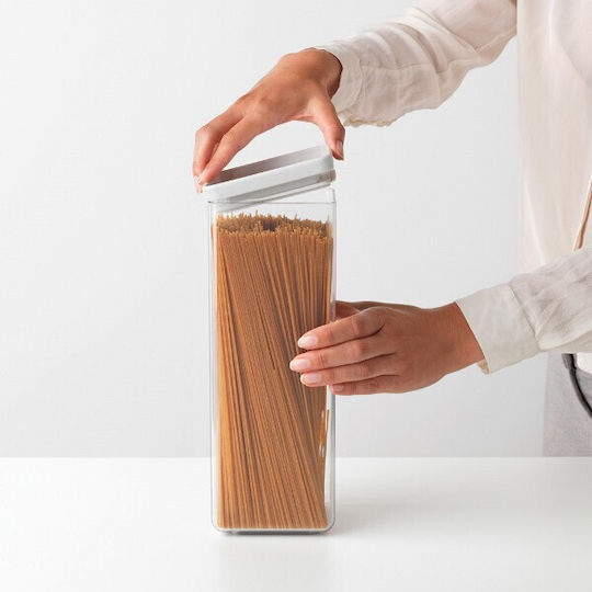 Brabantia Ваза за Обща Употреба с Капак Пластмасова Бяла 2500ml
