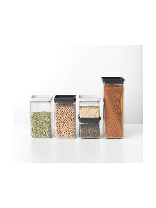 Brabantia Βάζο Γενικής Χρήσης με Καπάκι Πλαστικό Μαύρο 1600ml