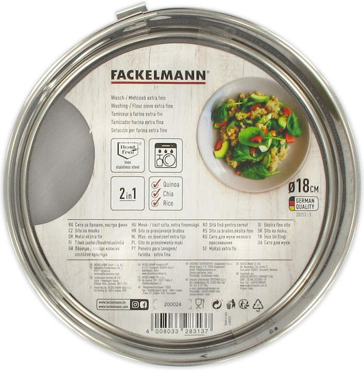 Getreidemehl Fackelmann 28313 Extra Fein Ø 18 X 5 Cm Silber