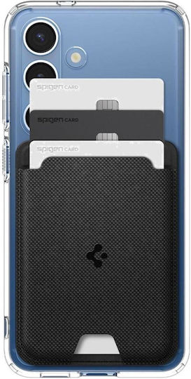 Spigen MagFit Wallet Tesatura / Silicon Negru (Galaxy S25)