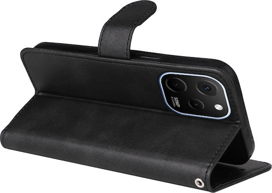 Huawei Wallet Δερματίνης Μαύρο (Huawei Nova Y61)