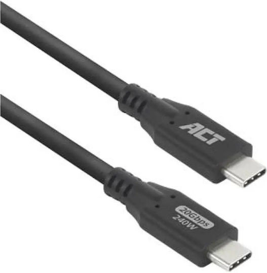 Act Ac7422 Cablu USB-C M La USB-C M 1m 240W Negru