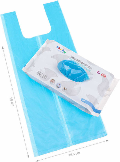 Akuku Replacement Bags for Diaper Bin White 100 Pieces