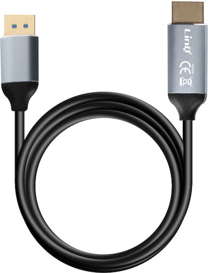 Linq Hdmi To Displayport High Definition 4k Video Cable 1.8m Black