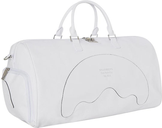 Sprayground Duffle Sack Voyage White made of Artificial Leather L50xW25xH27cm