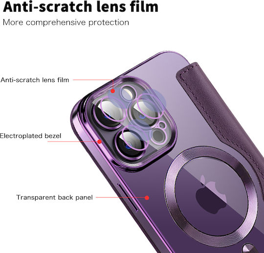 Techsuit Buchen Sie Silikon Lila (iPhone 13 Pro)