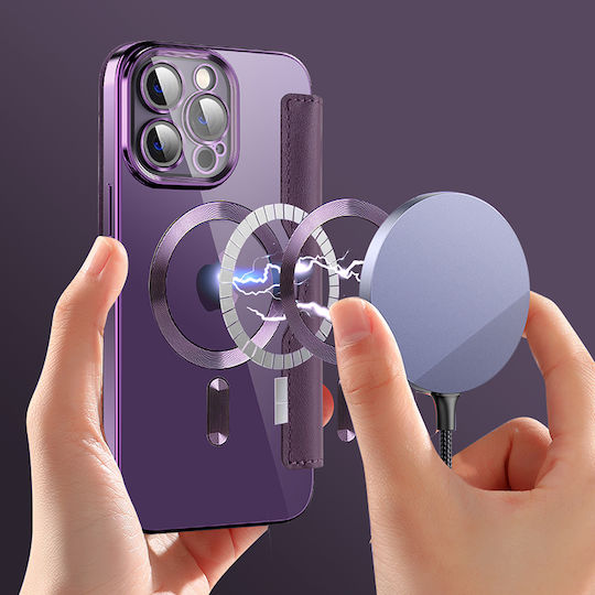 Techsuit Buchen Sie Silikon Lila (iPhone 13 Pro)