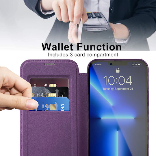 Techsuit Buchen Sie Silikon Lila (iPhone 13 Pro)