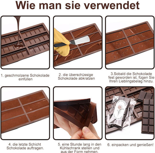 Mold Dubai Chocolate Set Stickers Форма за сладкарство от силикон 1бр