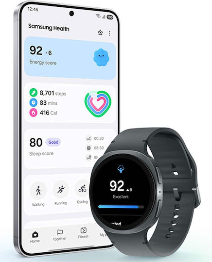 Samsung Galaxy Watch8 Aluminium 44mm Waterproof with eSIM and Heart Rate Monitor (Dark Gray)