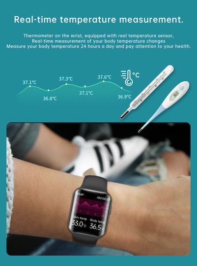 Smartwatch Pro Detail Idealstore Curved Screen 1.54 Inch Water Resistant Compatible Ios Android Voice Call Heart Rate Sleep Monitoring Pedometer Sports Black Moment