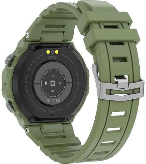 Aluminium Smartwatch με Παλμογράφο (Πράσινο)
