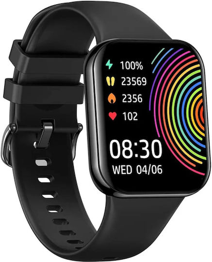 Idealstore Novodue Smartwatch Apel Bluetooth Muzică Bluetooth Notificări SMS Aplicații Sociale Monitorizare Sănătate EKG 20 Moduri Sport Memento-uri Sedentare Rezistent la Apă IP67 Silicon Negru