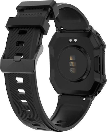 UrbanFiT Aluminium Smartwatch with Heart Rate Monitor (Black)