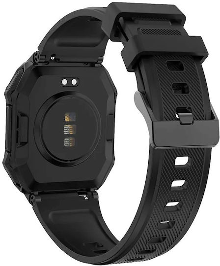 UrbanFiT Aluminium Smartwatch with Heart Rate Monitor (Black)