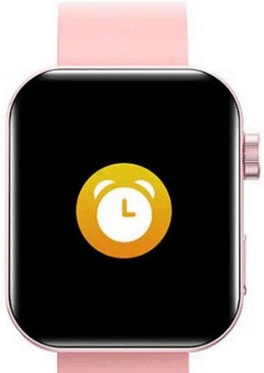 Smartwatch Intelligente Klasse Kollektion Kn200 Idealstore Voll-Touchscreen 1,72 Zoll Bluetooth Anruf SMS Android-iOS Herzfrequenzuhr Kalorien Distanz Schrittzähler Blutdruck IP68 Finde Armband-Telefon Rosa
