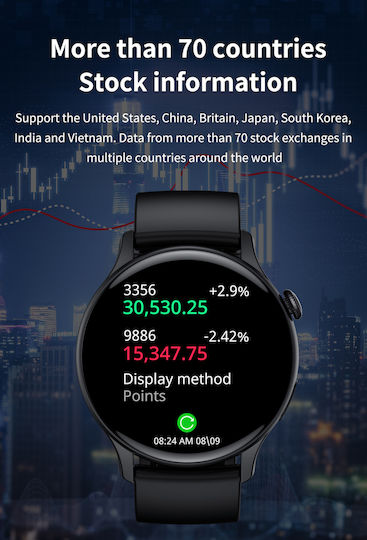 DesignoFiT Aluminiu Smartwatch (Negru)