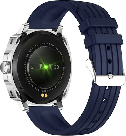 RisenFiT Aluminium Smartwatch με Παλμογράφο (Ασημί)