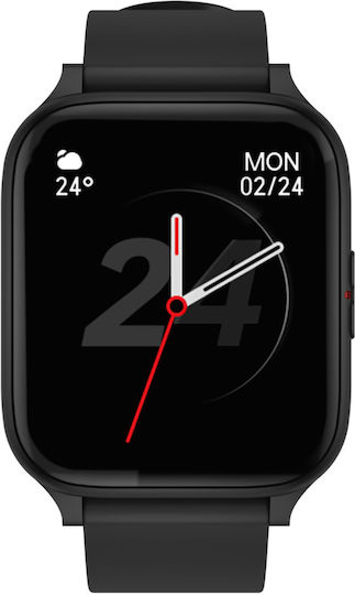 MostWanted Aluminium Smartwatch με Παλμογράφο (Μαύρο)