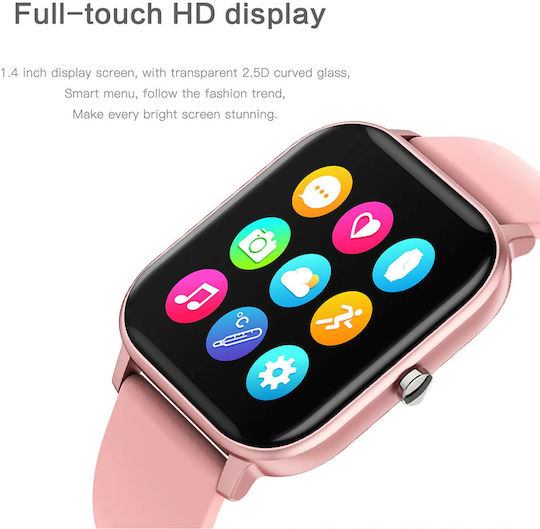 ProFiT Aluminiu Smartwatch (Roz)