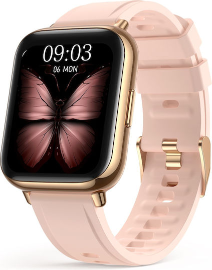 OnWear Pro Aluminium Smartwatch with Heart Rate Monitor (Gold)