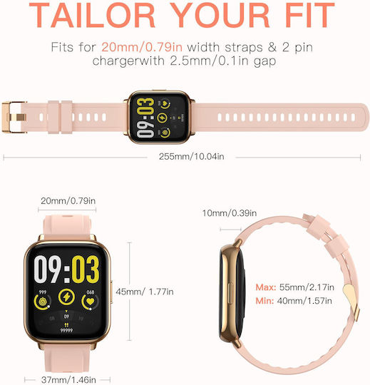 OnWear Pro Aluminium Smartwatch with Heart Rate Monitor (Gold)