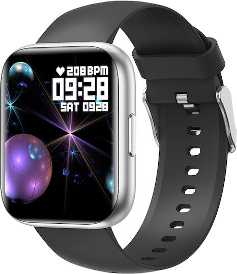 TrendFIT Pro Aluminium Smartwatch mit Pulsmesser (Silber)