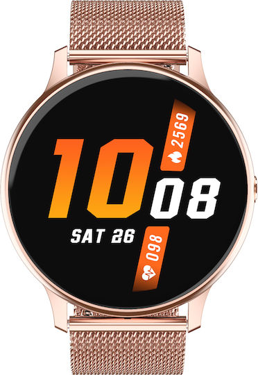 DoFIT PRO Aluminium Smartwatch με Παλμογράφο (Χρυσό)