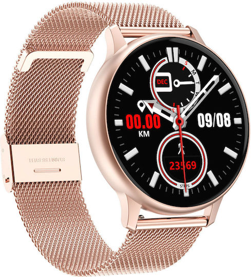 DoFIT PRO Aluminium Smartwatch με Παλμογράφο (Χρυσό)