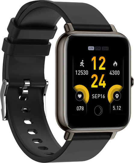 Hero Band FiT Алуминий Смартчасовник с Пулсомер (Черен)