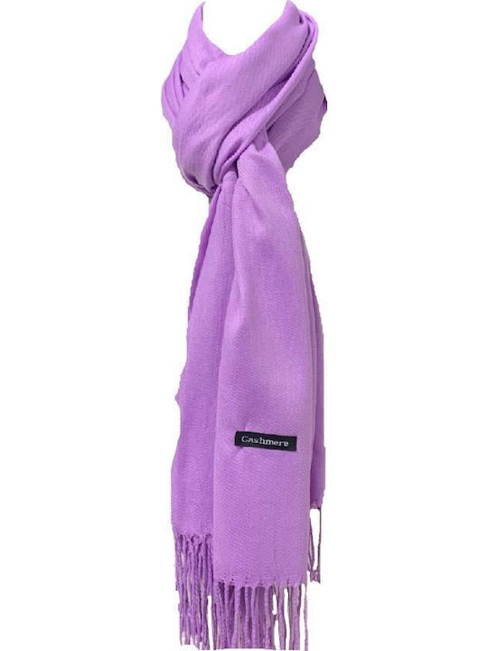 Light Purple Cashmere Scarf 190x75 Cm