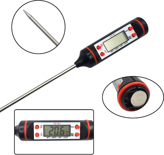 ATL TP101 Electronical Cooking Thermometer with Probe -50°C / +300°C Black