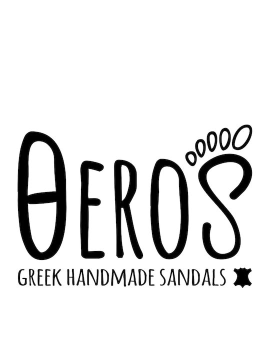 Ελληνικό Δερμάτινα Γυναικεία Σανδάλια Μαύρα
