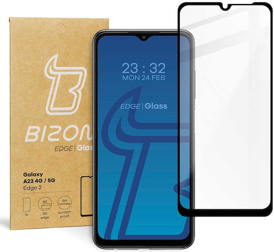 Bizon 0.3mm Full Glue Full Face Tempered Glass Μαύρο (Galaxy A23 4G / Galaxy A23 5G)