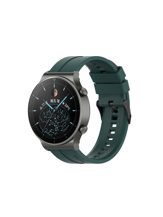 Curea Silicon Verde închis (Huawei Watch 3 / Huawei Watch GT 2 Pro) EDA001020201K