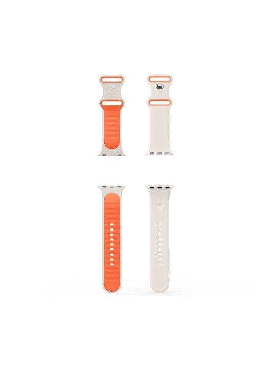 Spigen Nano Pop Strap Silicone Beige (Apple Watch 6, 7, 8, 9, 10, SE, Ultra 1, 2)