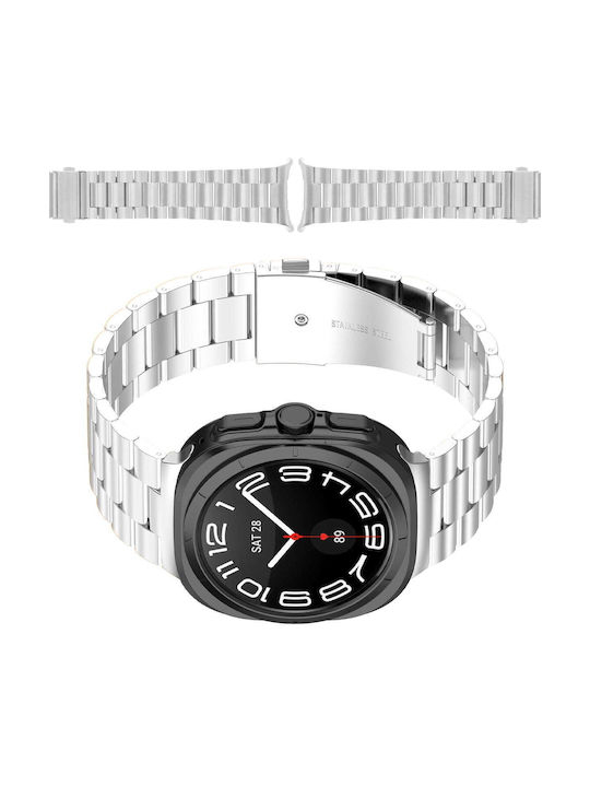 Curea Metalică din Oțel Inoxidabil pentru Samsung Galaxy Watch Ultra 47mm Argintiu