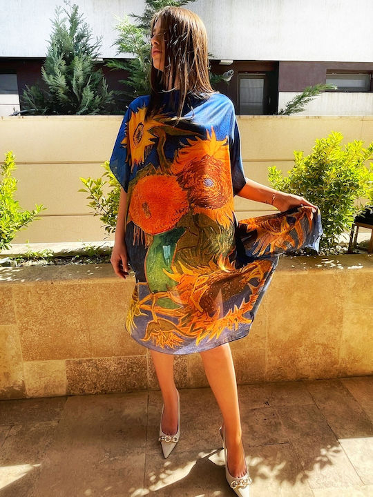 Καλοκαιρινό Φόρεμα Navy/orange