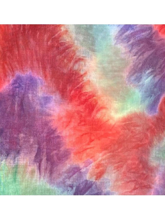 Rainbow Cashmere Scarf Dacali Red 185 x 75 cm